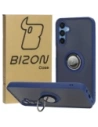 Etui z uchwytem na palec Bizon Case Hybrid Ring do Samsung Galaxy M15 5G przydymione z granatową ramką