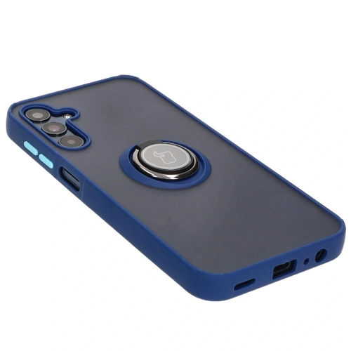 Kup Etui s úchopem na prst Bizon Case Hybrid Ring pro Samsung Galaxy M15 5G kouřové s modrým rámečkem - BIZ5577 - {ean13} - Sklep Home Screen