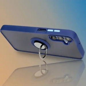 Kup Bizon Case Hybrid Gyűrű Samsung Galaxy M15 5G füstös színben, tengerészkék kerettel - BIZ5577 - {ean13} - Sklep Home Screen