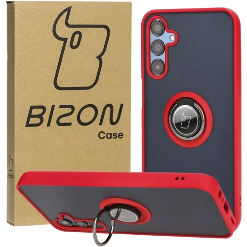 Buy Bizon Case Hybrid Ring Samsung Galaxy M15 5G smoky with a red frame - BIZ5008 - {ean13} - Home Screen Store Europe