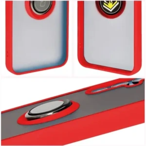 Kup Etui z uchwytem na palec Bizon Case Hybrid Ring do Samsung Galaxy M15 5G przydymione z czerwoną ramką - BIZ5008 - {ean13} - Sklep Home Screen