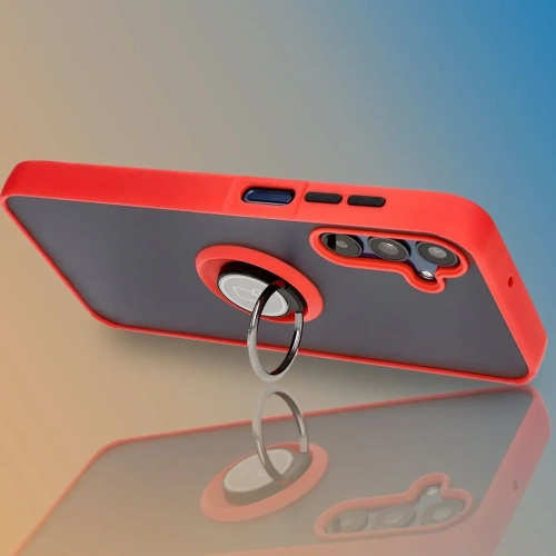 Kup Bizon Case Hybrid Ring Samsung Galaxy M15 5G fumurie cu un cadru roșu - BIZ5008 - {ean13} - Sklep Home Screen