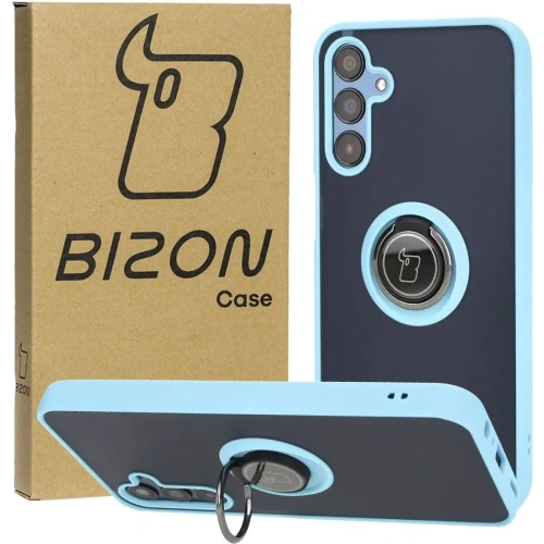 Kup Bizon Case Hybrid Ring Samsung Galaxy M15 5G fumuriu cu un cadru bleu deschis - BIZ5009 - {ean13} - Sklep Home Screen