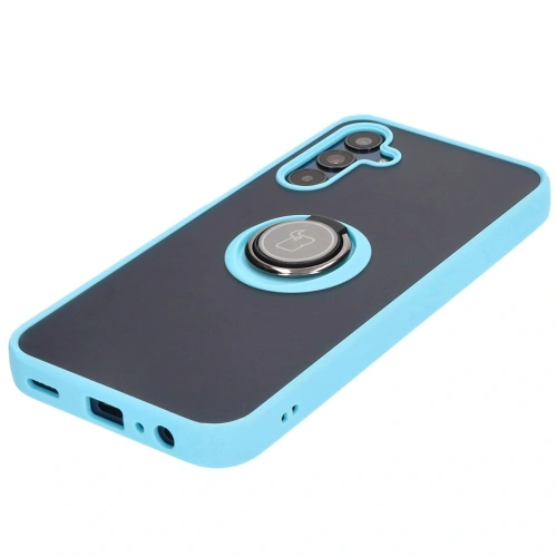 Kup Bizon Case Hybrid Ring Samsung Galaxy M15 5G fumuriu cu un cadru bleu deschis - BIZ5009 - {ean13} - Sklep Home Screen