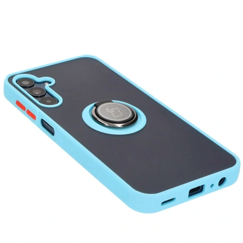 Kup Bizon Case Hybrid Ring Samsung Galaxy M15 5G fumuriu cu un cadru bleu deschis - BIZ5009 - {ean13} - Sklep Home Screen