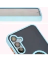 Kup Etui s úchytem na prst Bizon Case Hybrid Ring do Samsung Galaxy M15 5G kouřové s jasně modrým rámečkem - BIZ5009 - {ean13} - Sklep Home Screen