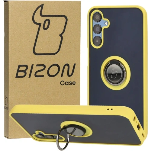 Buy Bizon Case Hybrid Ring Samsung Galaxy M15 5G smoky with a yellow frame - BIZ5010 - {ean13} - Home Screen Store Europe