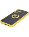 Buy Bizon Case Hybrid Ring Samsung Galaxy M15 5G smoky with a yellow frame - BIZ5010 - {ean13} - Home Screen Store Europe