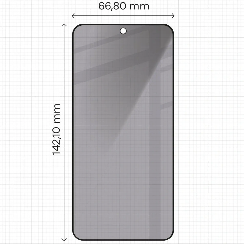 Prywatyzujące szkło hartowane Bizon Glass Edge Shadow do Samsung Galaxy S23 przyciemniane z czarną ramką