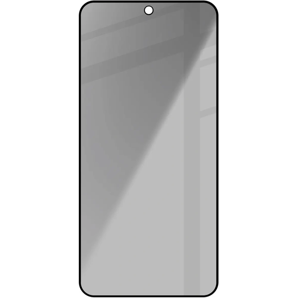 Prywatyzujące szkło hartowane Bizon Glass Edge Shadow do Samsung Galaxy S23 przyciemniane z czarną ramką