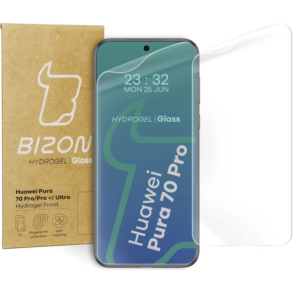 Folia hydrożelowa na ekran Bizon Glass Hydrogel Front do Huawei Pura 70 Pro / Pro+ / Ultra [2 PACK]