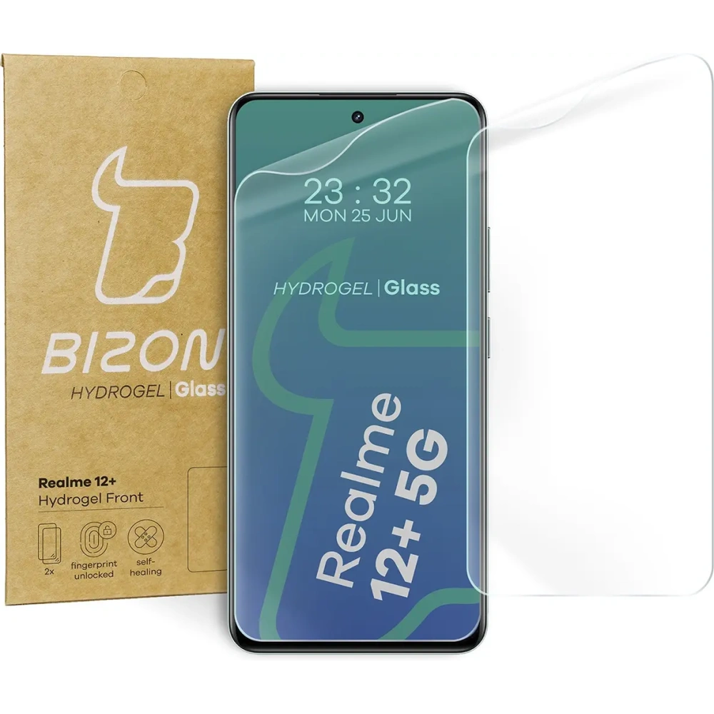 Folia hydrożelowa na ekran Bizon Glass Hydrogel Front do Realme 12+ 5G [2 PACK]