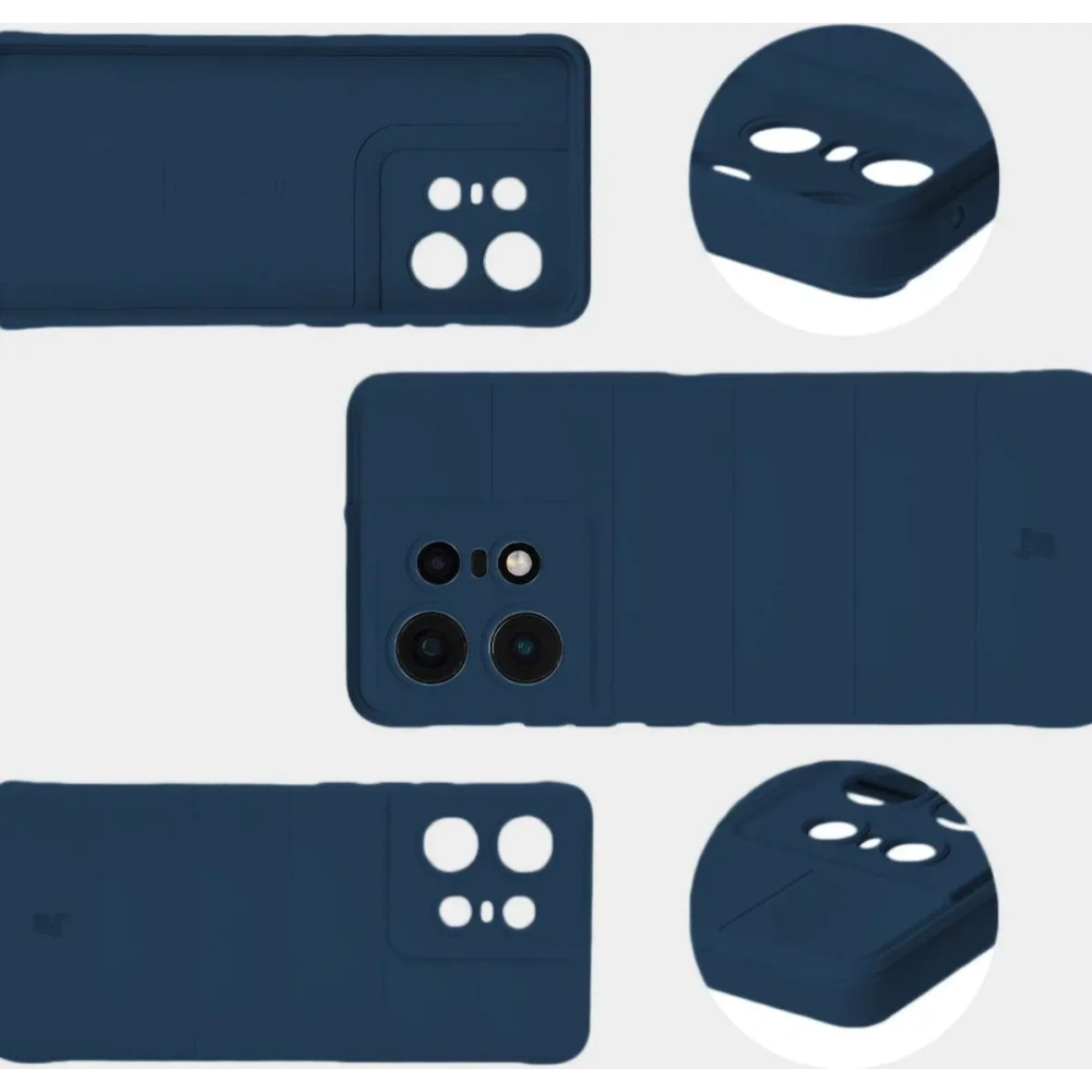 Pancerne etui Bizon Case Tur do Motorola Edge 50 Pro granatowe