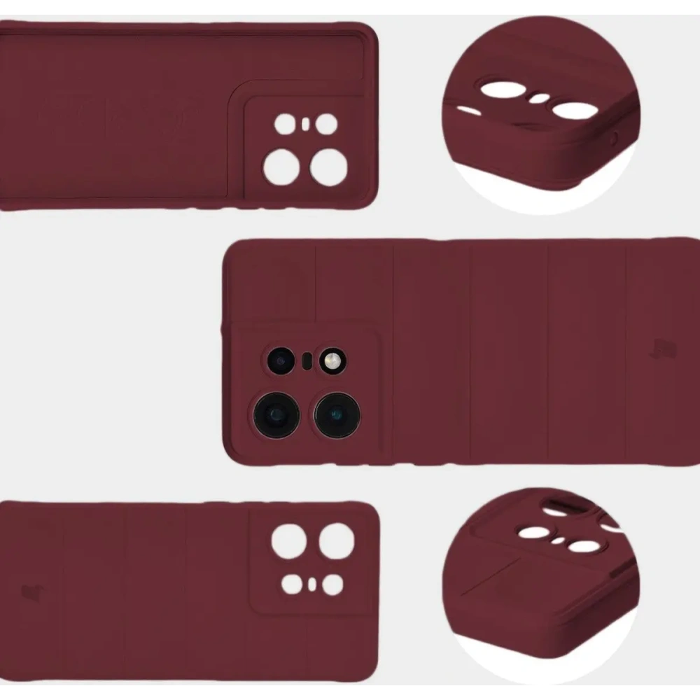 Pancerne etui Bizon Case Tur do Motorola Edge 50 Pro ciemnofioletowe