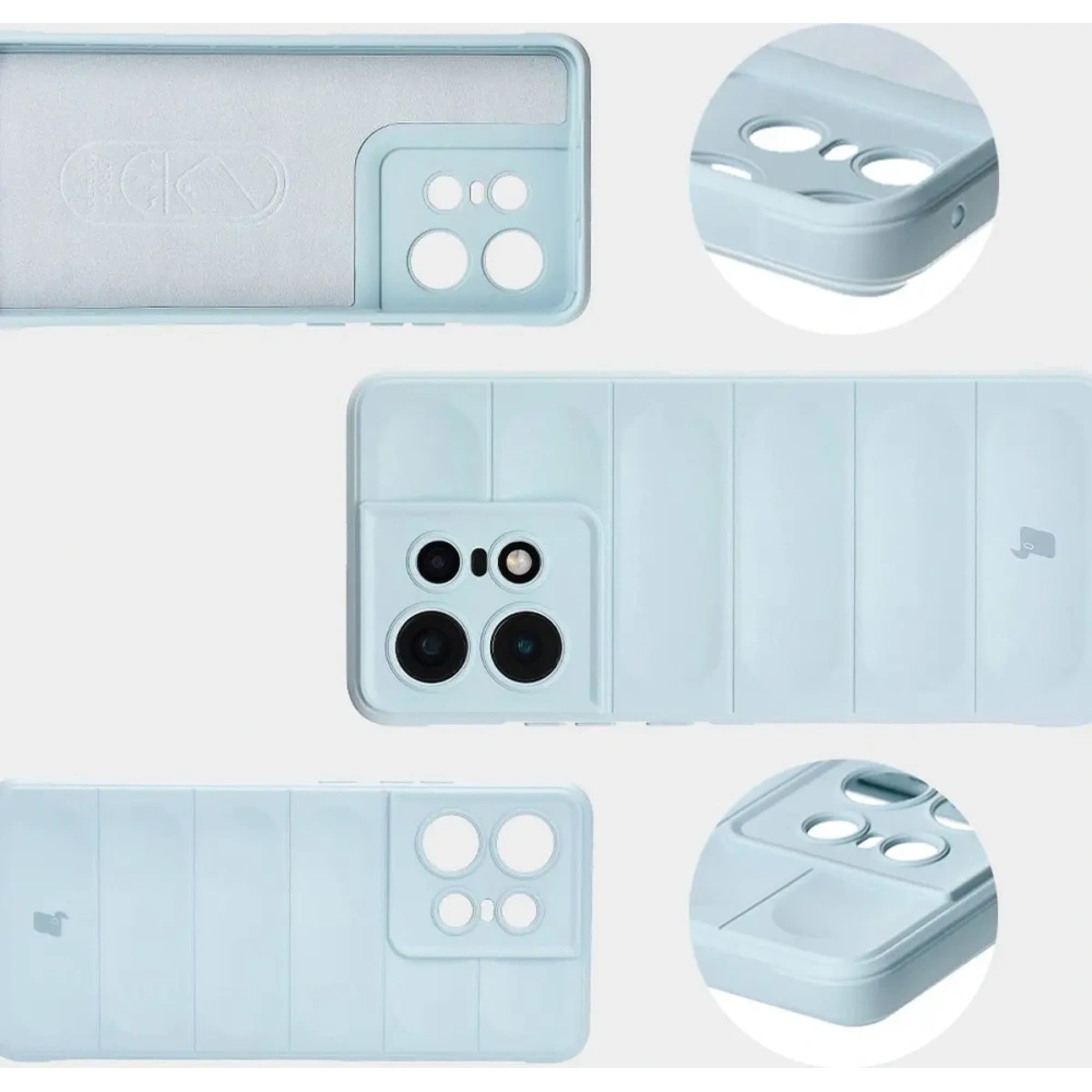 Pancerne etui Bizon Case Tur do Motorola Edge 50 Pro jasnoniebieskie