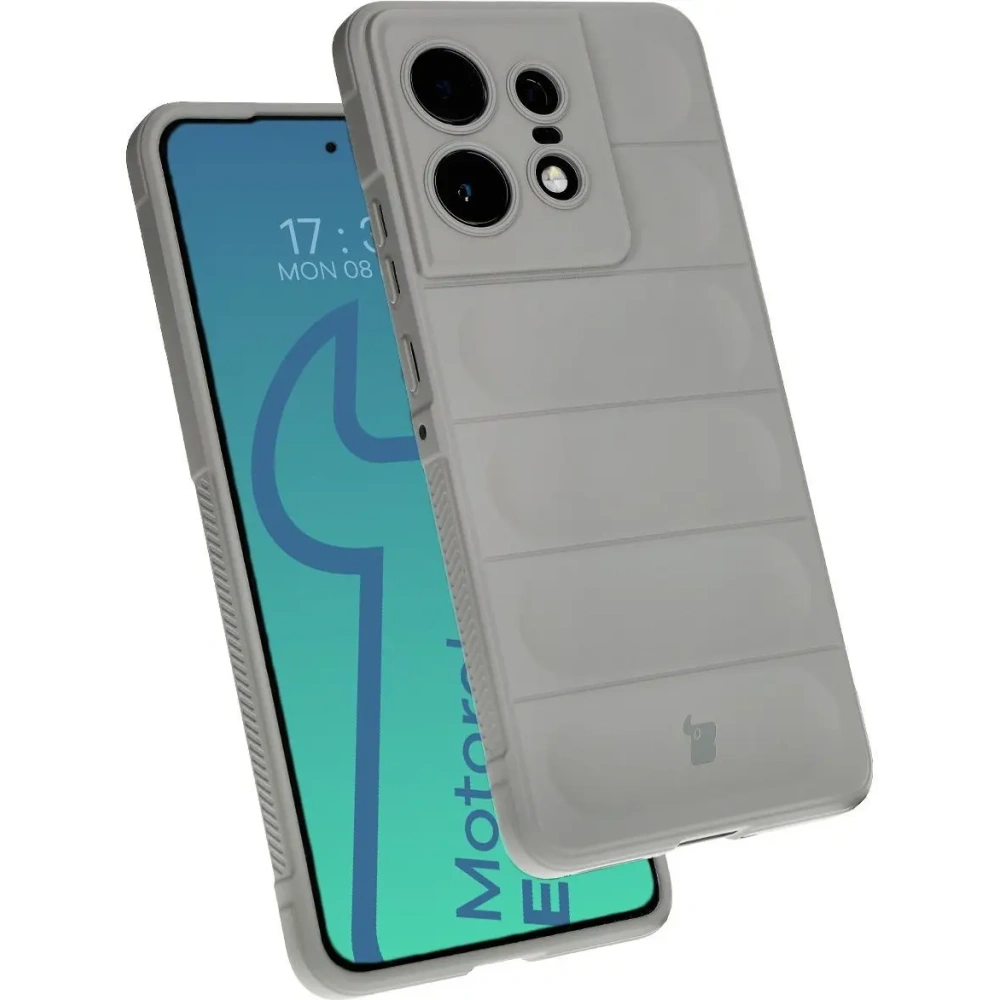 Pancerne etui Bizon Case Tur do Motorola Edge 50 Pro jasnoszare