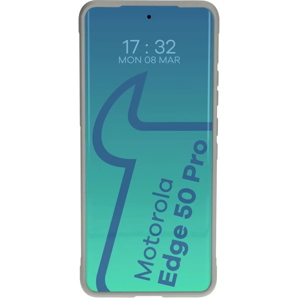 Pancerne etui Bizon Case Tur do Motorola Edge 50 Pro jasnoszare