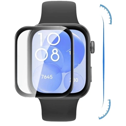 Kup Bizon Glass Watch Edge Hybrid Huawei Watch Fit 3 schwarz - BIZ5603 - {ean13} - Sklep Home Screen