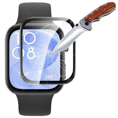 Kup Bizon Glass Watch Edge Hybrid Huawei Watch Fit 3 fekete - BIZ5603 - {ean13} - Sklep Home Screen