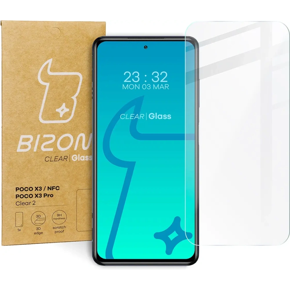 Szkło hartowane Bizon Glass Clear 2 do Xiaomi Poco X3 / NFC / Pro