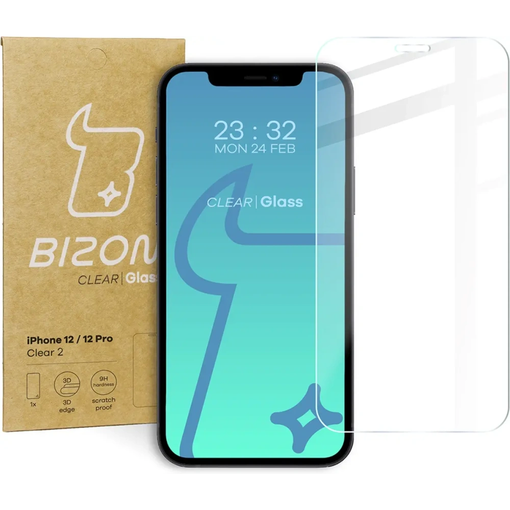 Szkło hartowane Bizon Glass Clear 2 do Apple iPhone 12 / 12 Pro