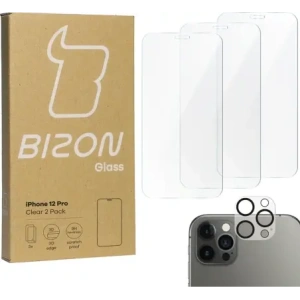 Buy BIZON Clear 3x screen glass + camera glass Apple iPhone 12 Pro - BIZ5613 - {ean13} - Home Screen Store Europe