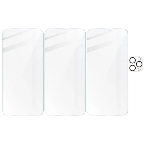 Kup 3x Szkło na ekran + szkło na aparat BIZON Clear do Apple iPhone 12 Pro - BIZ5613 - {ean13} - Sklep Home Screen