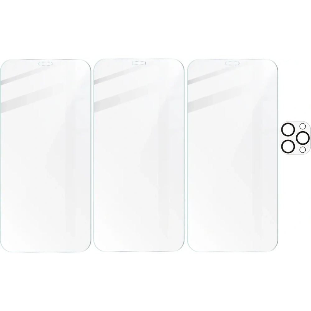 3x Szkło na ekran + szkło na aparat BIZON Clear do Apple iPhone 12 Pro