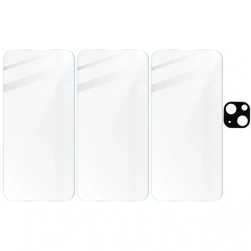 Kup 3x Szkło na ekran + szkło na aparat BIZON Clear do Apple iPhone 13 Mini - BIZ5616 - {ean13} - Sklep Home Screen
