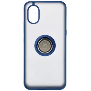 Kup Etui z uchwytem na palec Bizon Case Hybrid Ring do Samsung Galaxy Xcover7 przydymione z granatową ramką - BIZ5052 - {ean13} - Sklep Home Screen