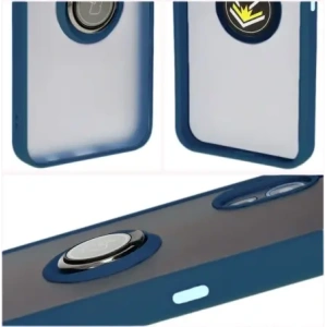 Kup Etui z uchwytem na palec Bizon Case Hybrid Ring do Samsung Galaxy Xcover7 przydymione z granatową ramką - BIZ5052 - {ean13} - Sklep Home Screen