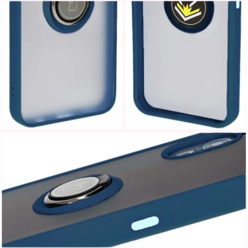 Buy Bizon Case Hybrid Ring Samsung Galaxy Xcover7 smoky with a navy blue frame - BIZ5052 - {ean13} - Home Screen Store Europe