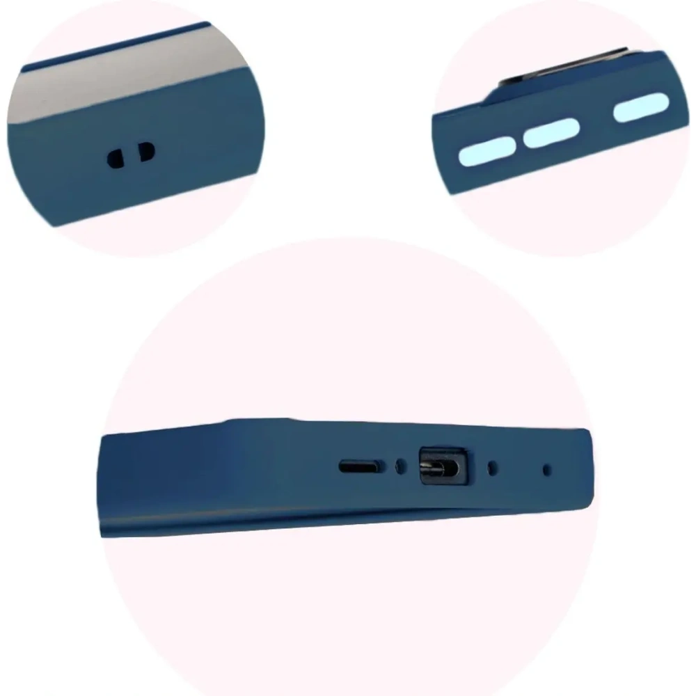 Etui z uchwytem na palec Bizon Case Hybrid Ring do Samsung Galaxy Xcover7 przydymione z granatową ramką