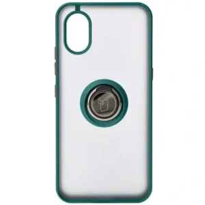 Kup Etui z uchwytem na palec Bizon Case Hybrid Ring do Samsung Galaxy Xcover7 przydymione z ciemnozieloną ramką - BIZ5053 - {ean13} - Sklep Home Screen