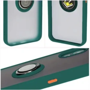 Kup Etui z uchwytem na palec Bizon Case Hybrid Ring do Samsung Galaxy Xcover7 przydymione z ciemnozieloną ramką - BIZ5053 - {ean13} - Sklep Home Screen