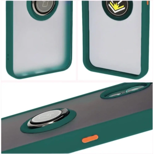 Buy Bizon Case Hybrid Ring Samsung Galaxy Xcover7 smoky with a dark green frame - BIZ5053 - {ean13} - Home Screen Store Europe