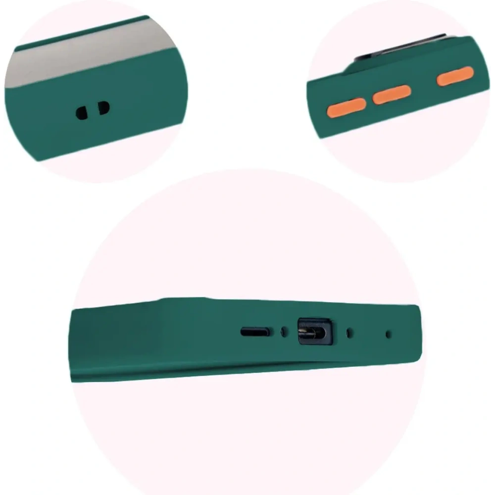 Etui z uchwytem na palec Bizon Case Hybrid Ring do Samsung Galaxy Xcover7 przydymione z ciemnozieloną ramką