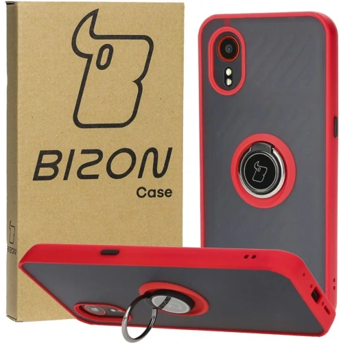 Buy Bizon Case Hybrid Ring Samsung Galaxy Xcover7 smoky with a red frame - BIZ5625 - {ean13} - Home Screen Store Europe