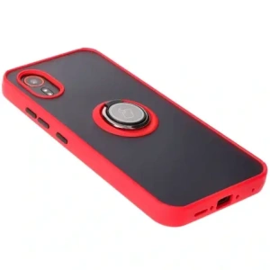 Kup Etui z uchwytem na palec Bizon Case Hybrid Ring do Samsung Galaxy Xcover7 przydymione z czerwoną ramką - BIZ5625 - {ean13} - Sklep Home Screen
