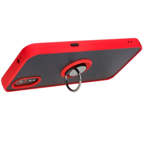 Buy Bizon Case Hybrid Ring Samsung Galaxy Xcover7 smoky with a red frame - BIZ5625 - {ean13} - Home Screen Store Europe