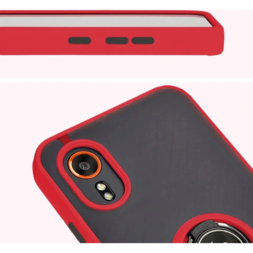 Buy Bizon Case Hybrid Ring Samsung Galaxy Xcover7 smoky with a red frame - BIZ5625 - {ean13} - Home Screen Store Europe