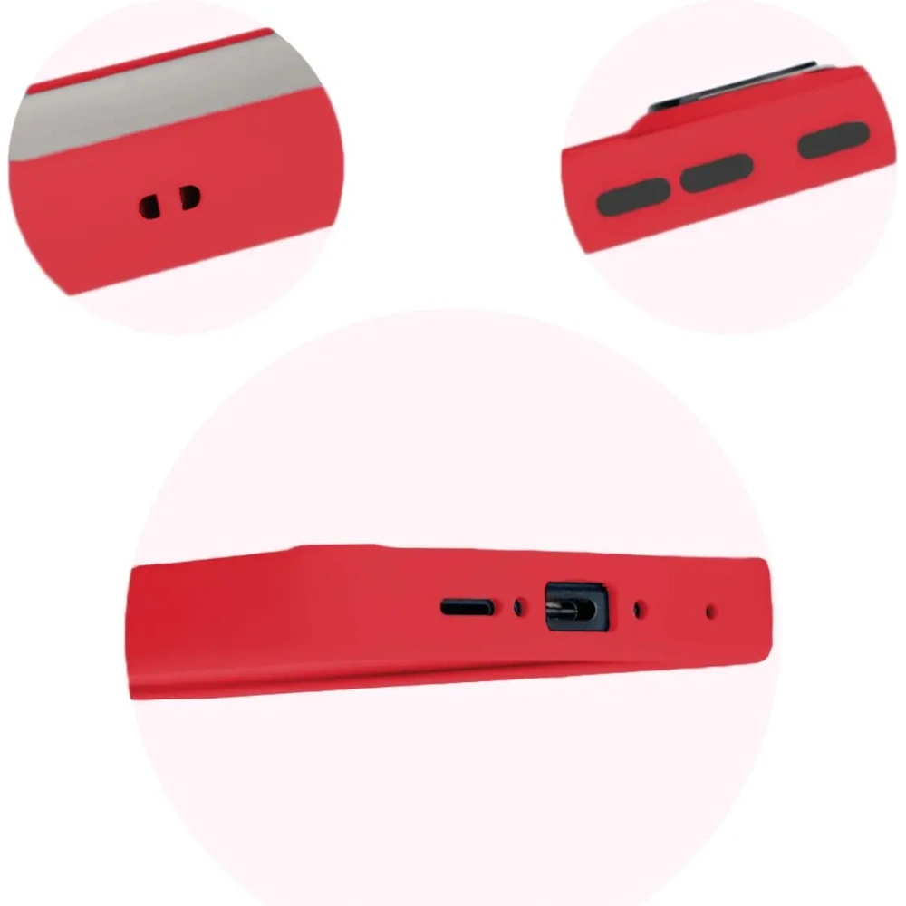 Etui z uchwytem na palec Bizon Case Hybrid Ring do Samsung Galaxy Xcover7 przydymione z czerwoną ramką