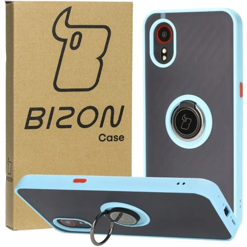 Kup Bizon Case Hybrid Ring Samsung Galaxy Xcover7 fumuriu cu un cadru albastru deschis - BIZ5626 - {ean13} - Sklep Home Screen