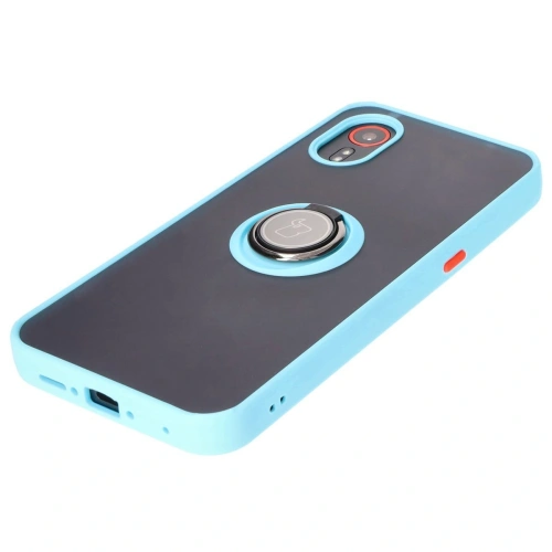 Buy Bizon Case Hybrid Ring Samsung Galaxy Xcover7 smoky with a light blue frame - BIZ5626 - {ean13} - Home Screen Store Europe