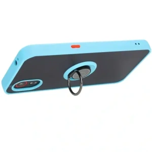 Kup Etui z uchwytem na palec Bizon Case Hybrid Ring do Samsung Galaxy Xcover7 przydymione z jasnoniebieską ramką - BIZ5626 - {ean13} - Sklep Home Screen