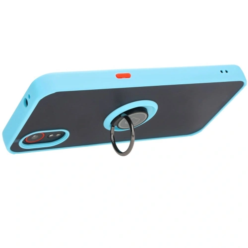 Buy Bizon Case Hybrid Ring Samsung Galaxy Xcover7 smoky with a light blue frame - BIZ5626 - {ean13} - Home Screen Store Europe