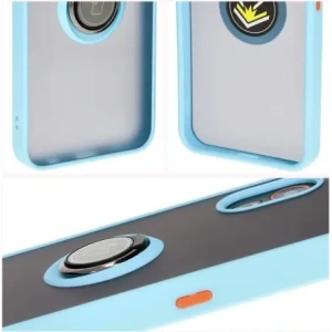 Kup Etui z uchwytem na palec Bizon Case Hybrid Ring do Samsung Galaxy Xcover7 przydymione z jasnoniebieską ramką - BIZ5626 - {ean13} - Sklep Home Screen