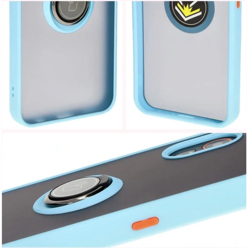 Buy Bizon Case Hybrid Ring Samsung Galaxy Xcover7 smoky with a light blue frame - BIZ5626 - {ean13} - Home Screen Store Europe