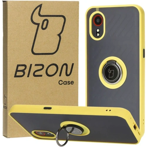 Kup Bizon Case Hybrid Ring Samsung Galaxy Xcover7 fumuriu cu un cadru galben - BIZ5627 - {ean13} - Sklep Home Screen