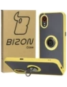 Bizon Case Hybrid Ring Samsung Galaxy Xcover7 smoky with a yellow frame